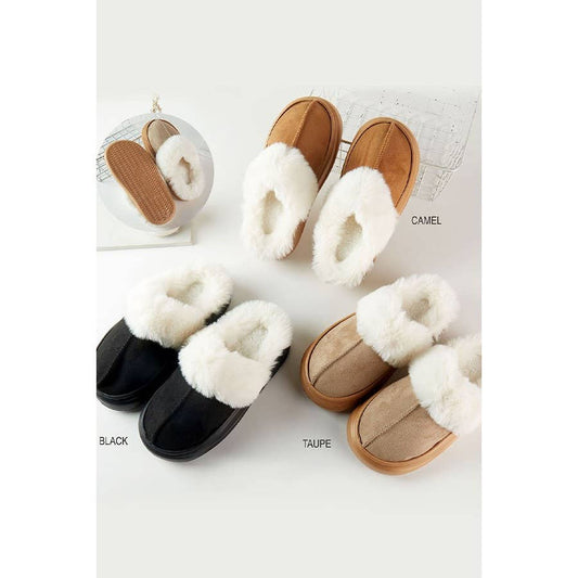 Slip on Faux Fur Warm Winter Mules