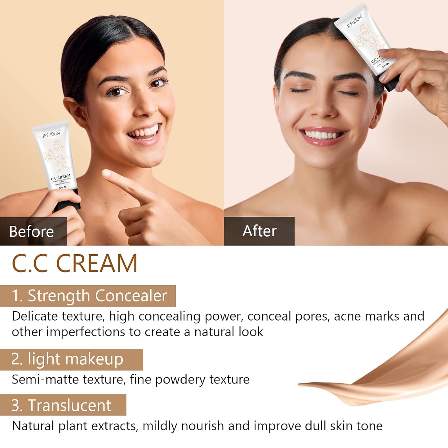 NIFEISHI CC Cream Self Adjusting for Mature Skin