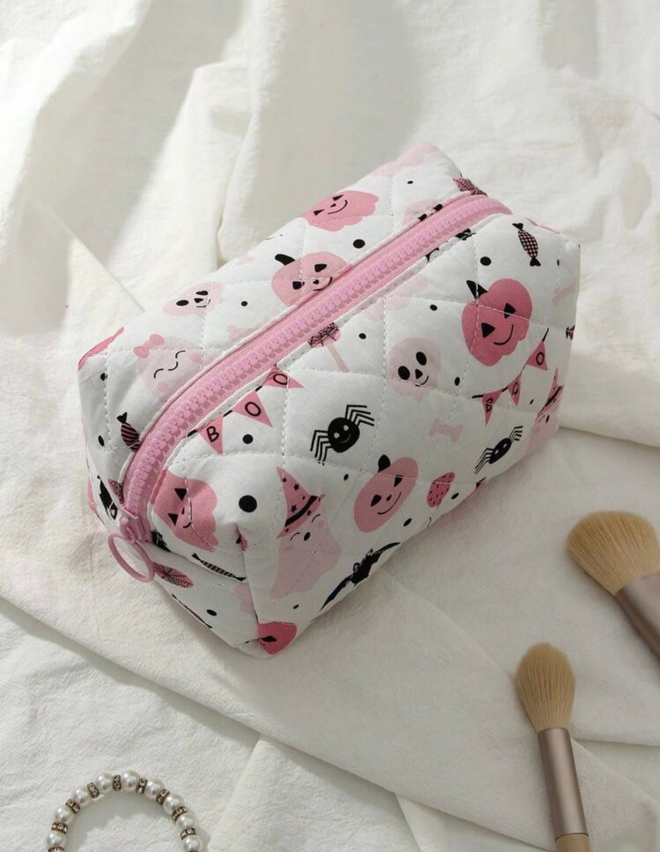 Quilted Makeup Bag